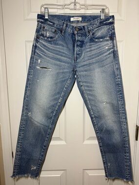 Moussy Vintage Straight Leg Distressed Blue Jeans Size 27 - Like New